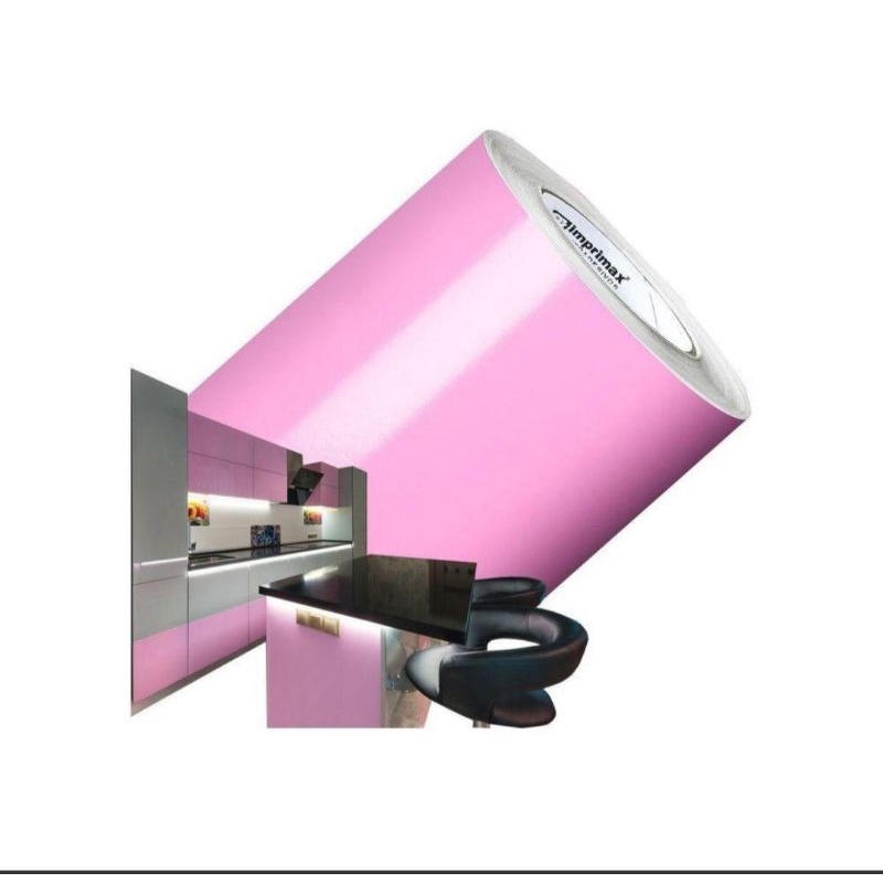 Adesivo para envelopamento Rosa Claro envelope fogão geladeira móveis em geral já vem cola lavavel papel de parede