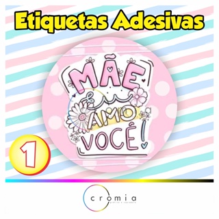 100 Etiquetas Adesivas Dia Das Mães em Oferta na Shopee