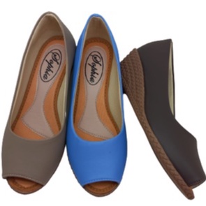 Sapato Feminino Anabela Scarpin Bico Aberto Leve Confortável Casual