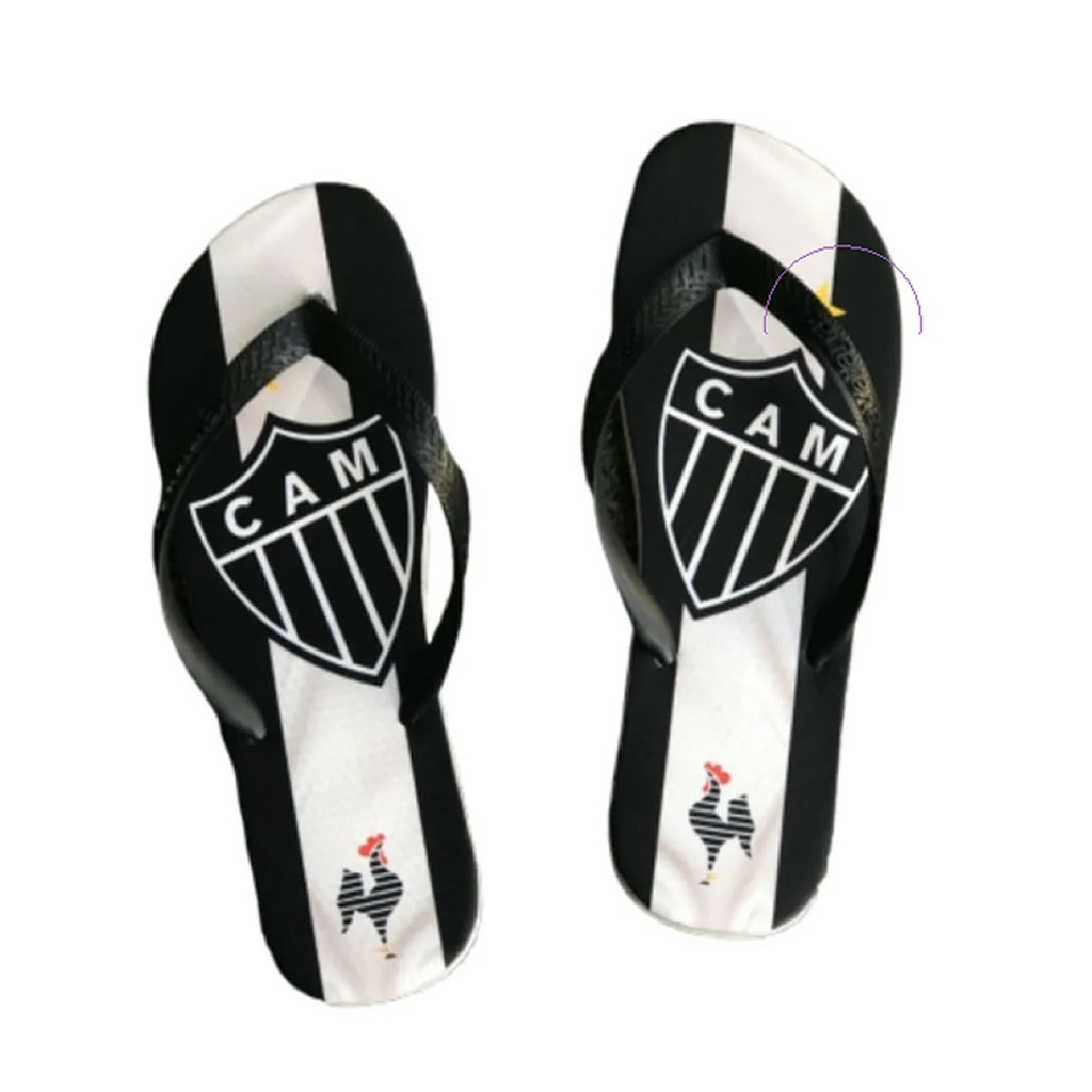 Chinelos Masculino Clube Atletico Mineiro Galo Lancamento Shopee Brasil