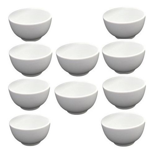 10 Tigela Cumbuca Para Sopa Fruta Açai Porcelana Gourmet 500 Ml 2° Linha