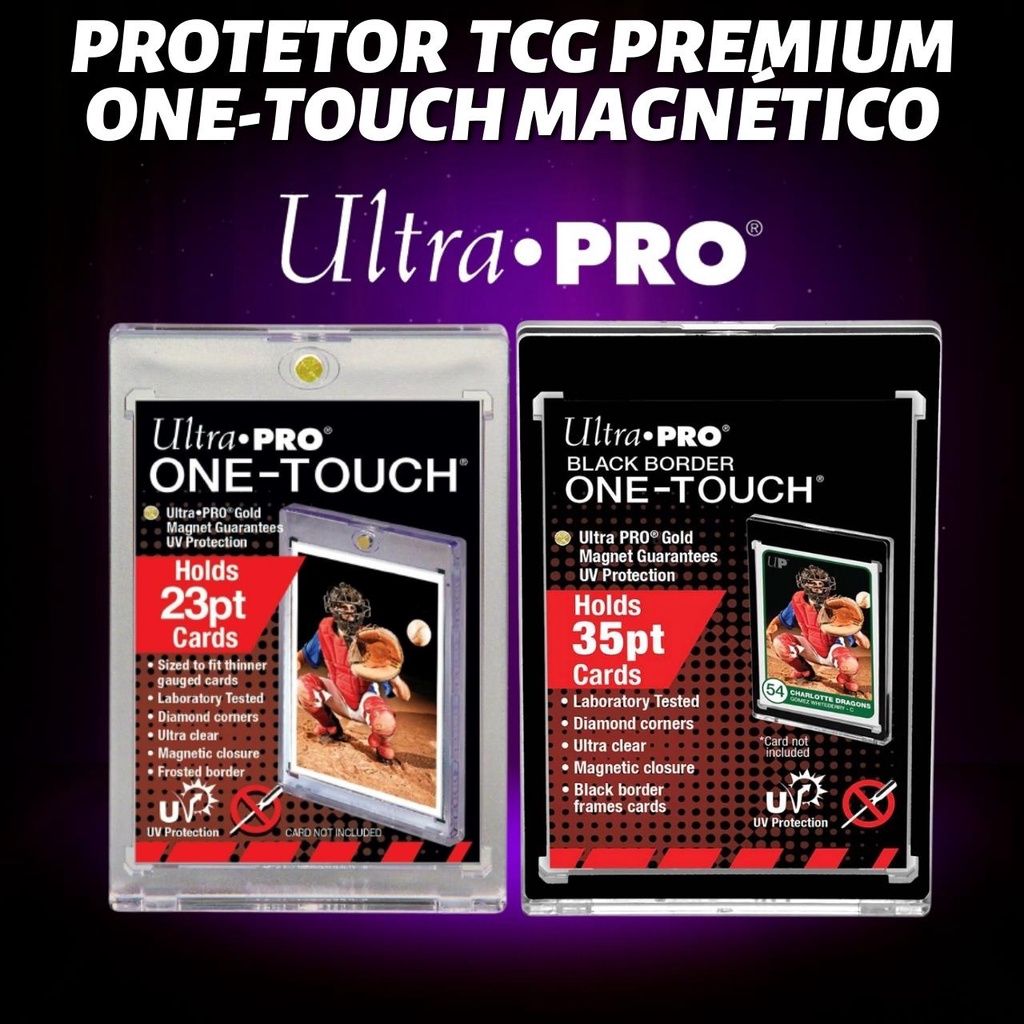 Toploader One-touch Ultra Pro - Protetor TCG Shield Sleeves Magic Pokémon Yu Gi Oh - Top Loader Magnético Rígido