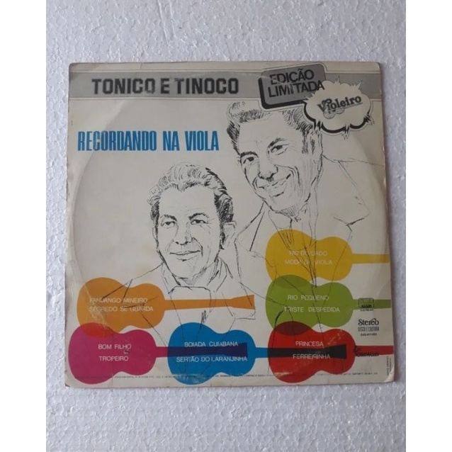 LP Tonico e Tinoco - Recordando na Viola 1978