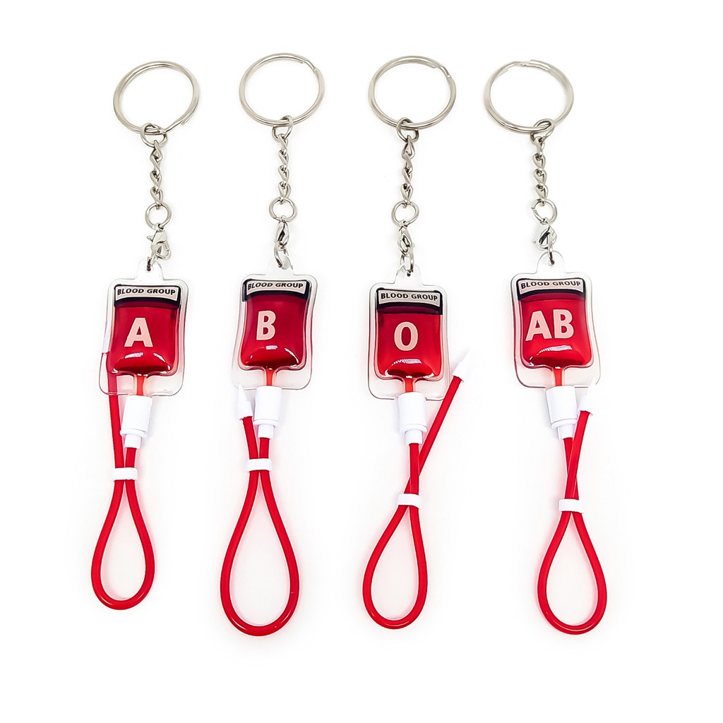 Chaveiro Bolsa de Sangue Tipos Sanguíneos Presente Profissional da Saúde Hematologista Médico Enfermagem | Shopee Brasil
