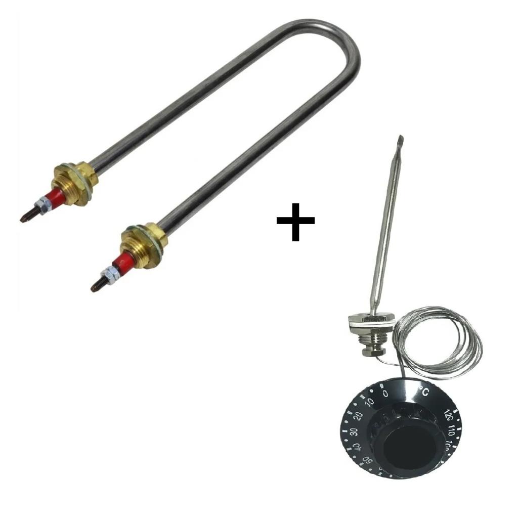 Resistencia Esterilizador 750w 220v + Termostato 20/120? 30A