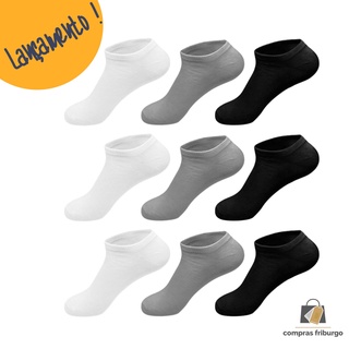 Kit 12 Pares Meias Masculina Soquete Cano Curto