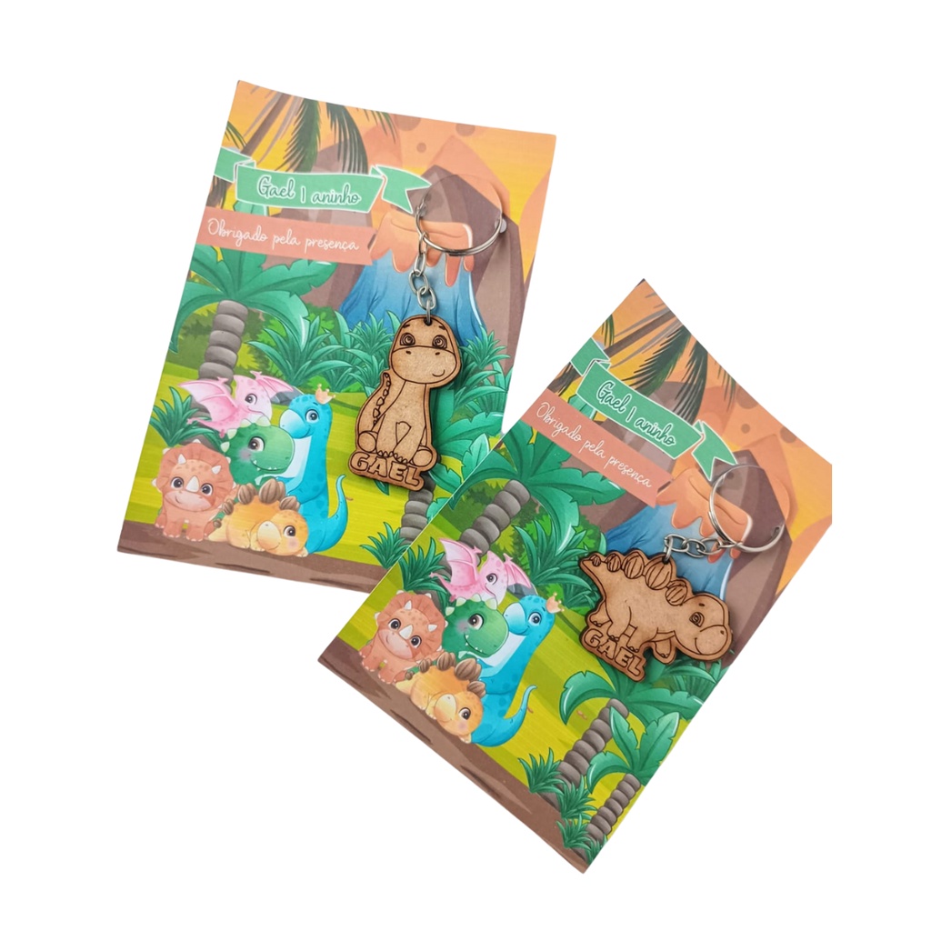 Chaveiro Personalizado Aniversário Lembrancinha - Dinossauro Baby