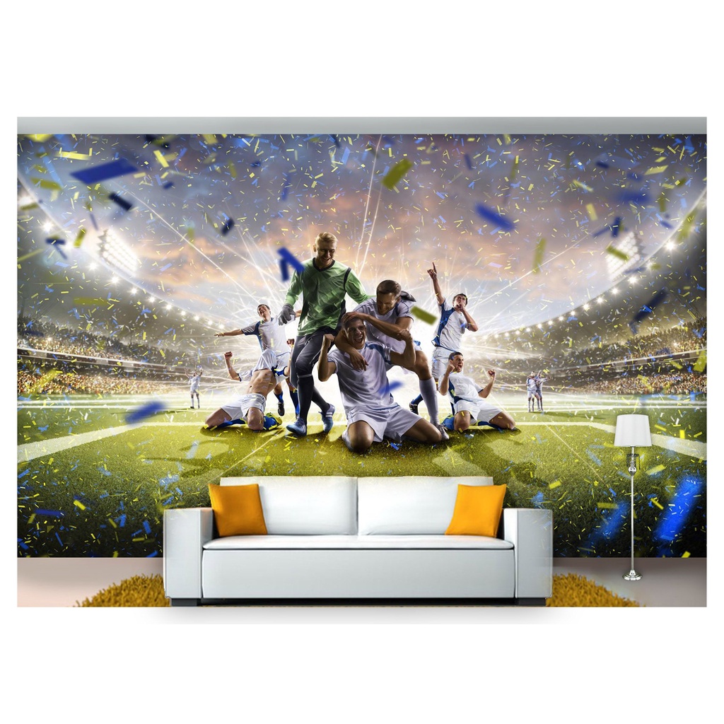 papel de parede Esportes Futebol Bola Campo 3D 7,5m² SPT23