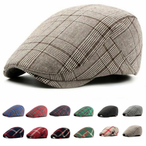 Boné Boina Italiana Stilo Celebridade Gatsby Xadrez Cores