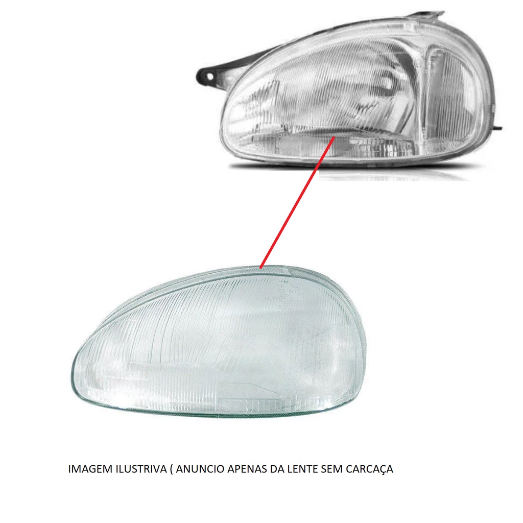 Lente Farol Corsa 94 95 96 97 98 99 00 01 02 04 05 06 · foto 2