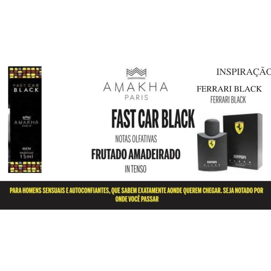 Perfume Fastcar Black ( Fragrancia Ferrari Black) 15ml