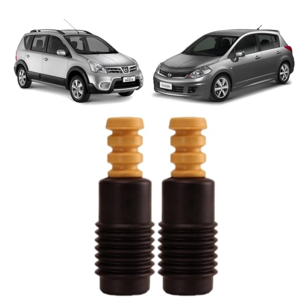Kit Batente Coifa Amortecedor Dianteiro Compatível Com Nissan Tiida Livina