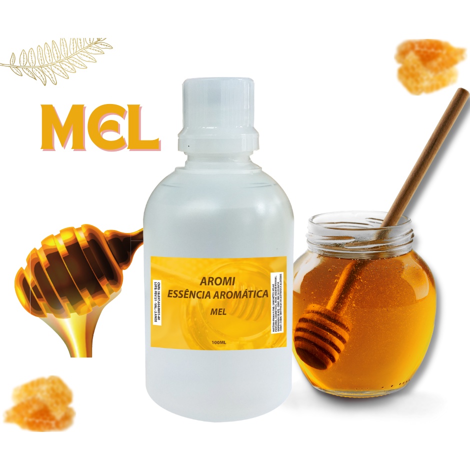 Essência Mel para Velas Aromáticas Artesanais 100 ML - A Base de Óeo Lipossolúvel