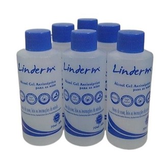 10 unidades Álcool Gel Antisséptico 70ml 70% Linderm em Oferta na Shopee
