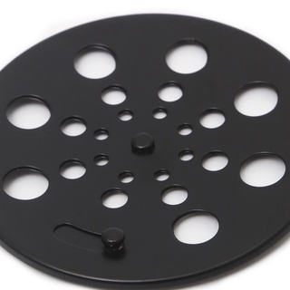 Ralo Grelha Inox Redondo Preto Fosco 10cm