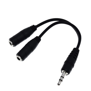 Cabo Adaptador de Audio P2 Duplo Femea Para 2 Fones