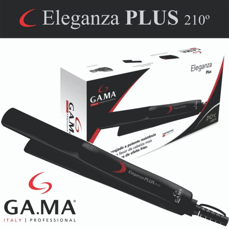 Chapinha Profissional ORIGINAL Prancha Alisadora GAMA Eleganza Plus Bivolt Ceramica Ion Ga.ma Italy Gama Italy prancha gama chapinha gama prancha alisadora gama