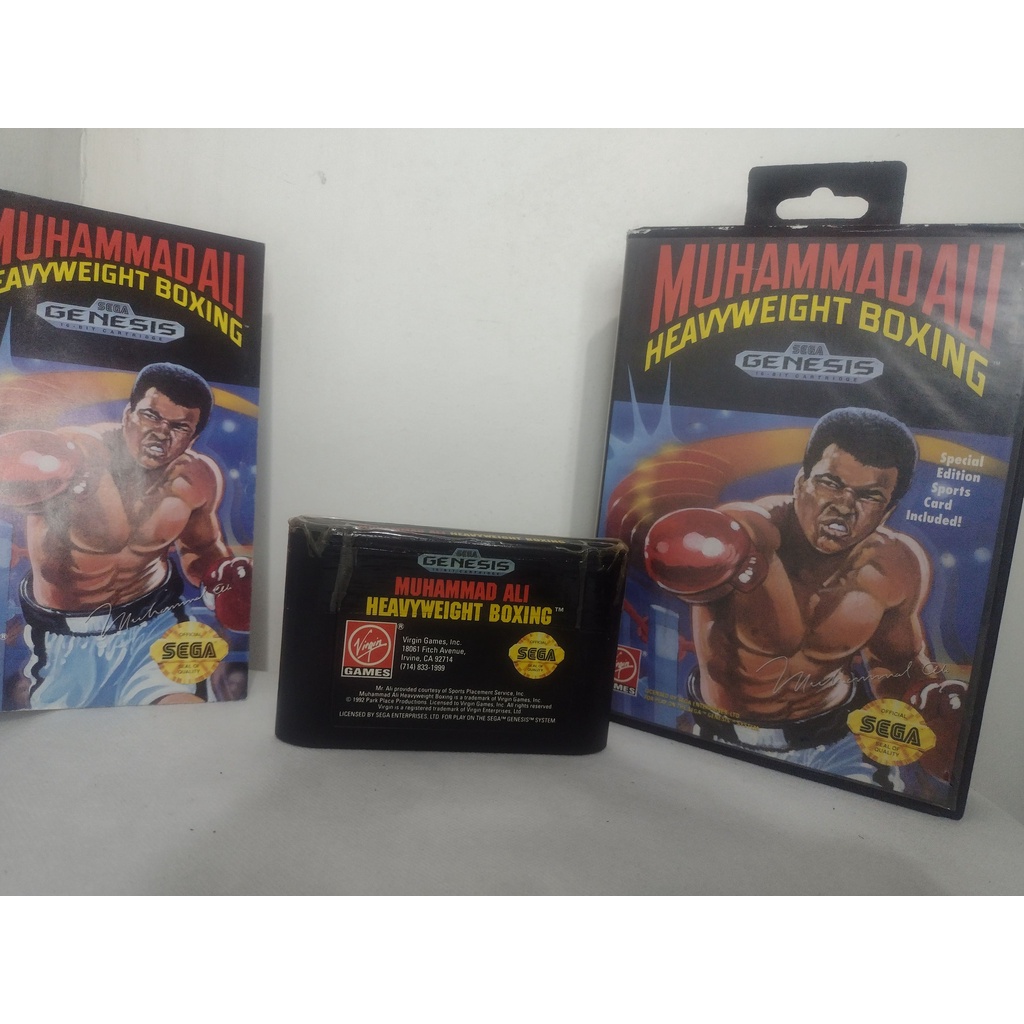 MUHAMMADALI BOXING AMERICANA FITA ORIGINAL RARIDADE MEGA DRIVE/GENESIS C/CAIXA E  MANUAL
