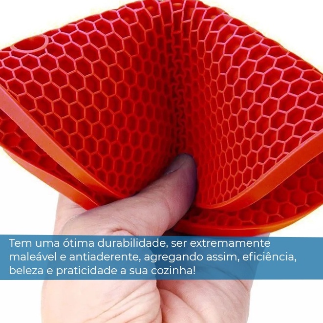 Descanso de Panela Silicone Colorido Impermeável - 18cm — imagem 2 de 2