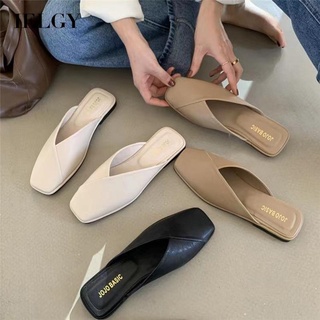 IELGY Chinelo Feminino Retrô plus size De Cor Lisa baotou