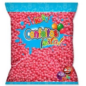 Bolinhas de Açucar Confeito Festa Morango 500g - Kuky em Oferta na Shopee