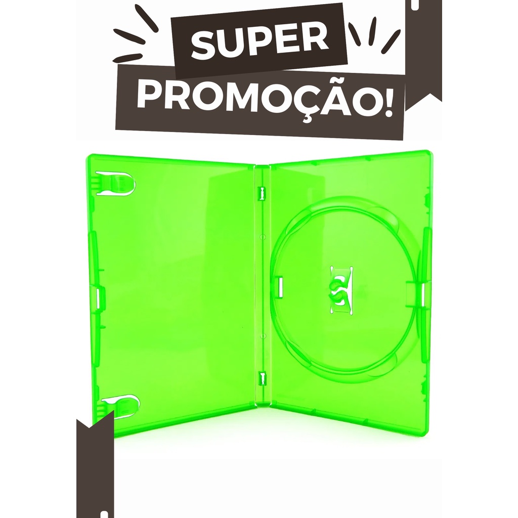 50 Estojo Caixa Capa Box Dvd Verde Amaray Filme Jogos Xbox 360 Promoção ...