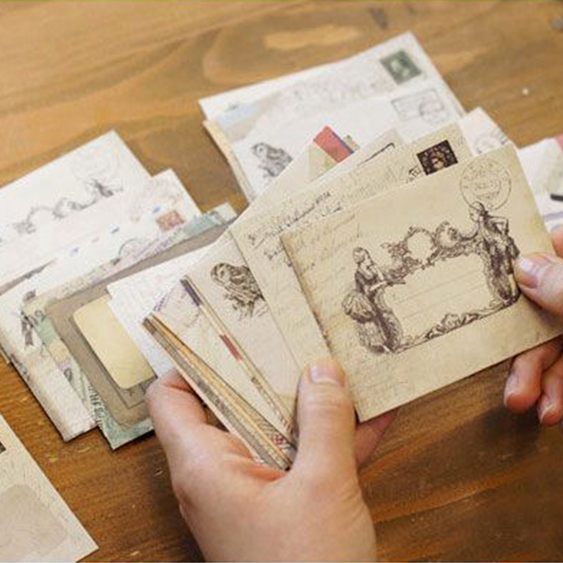 12 pcs/Envelope De Papel Mini Envelopes Bonitos Vintage Estilo Europeu Para Presente De Raspagem De Cartões em Oferta na Shopee