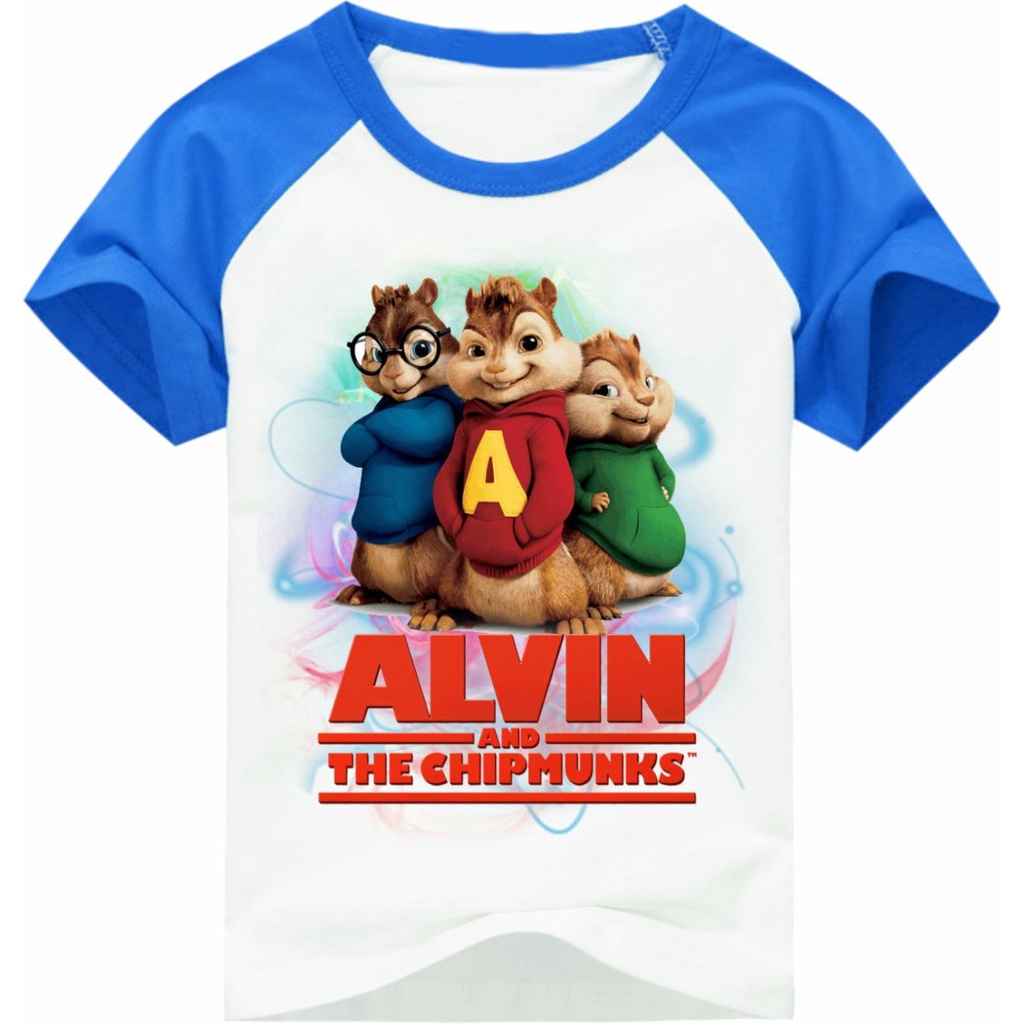 Camiseta Raglan infantil Alvin e os Esquilos  camiseta infantil alvin e os esquilos desenho