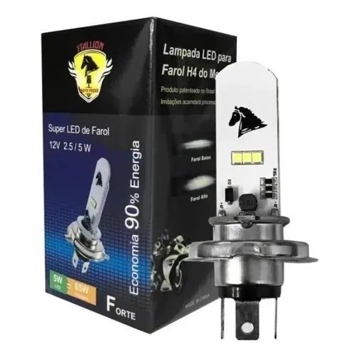 Lampada Farol Led H Moto Ou Carro K Super Branca Alto E Baixo