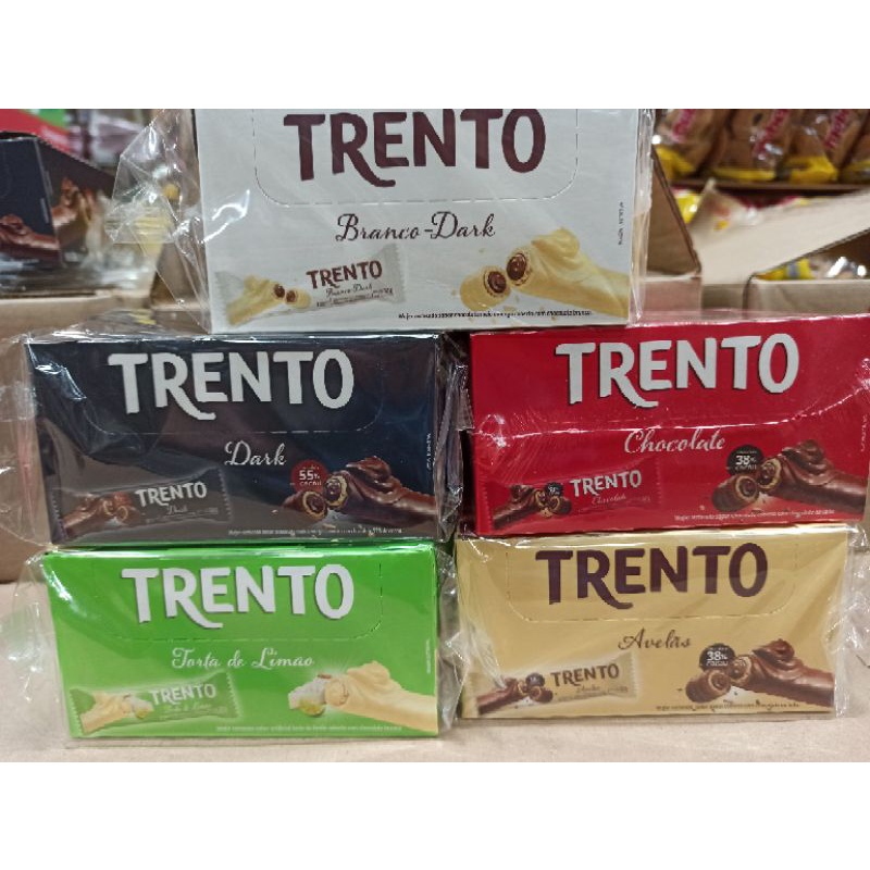 Trento caixa 16 unidades de 32g Vários Sabores | Shopee Brasil