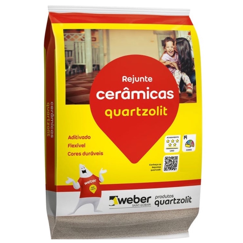 Rejunte Flexível Quartzolit 1kg Para Piso - Várias Cores