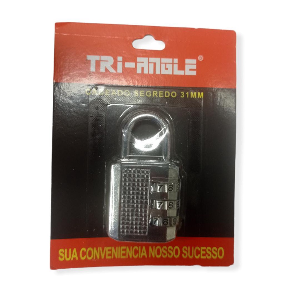 Cadeado Segredo Cromado Troca Senha 31mm