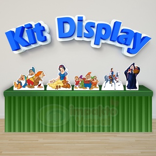 Kit 5 Displays De Mesa Festa Decoração Infantil Branca de Neve