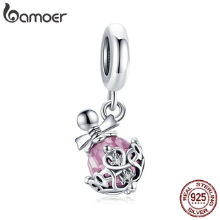 Bamoer 925 Charme De Prata Real Para Pulseira E De Jóias Bangle SCC1734