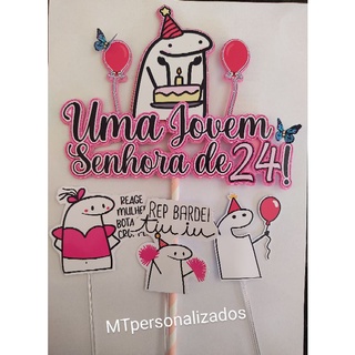 Topo de Bolo Flork Meme Frases Personalizado | Shopee Brasil