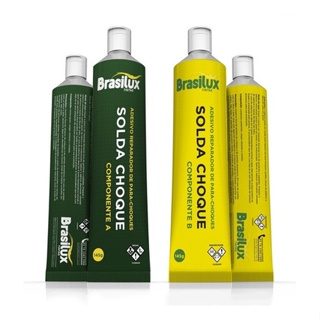 Solda Choque 145gr Cola Bicomponete P/ Plásticos - Brasilux em Oferta na Shopee