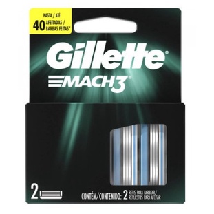 Carga para Aparelho de Barbear Gillette Mach 3 com 2Un