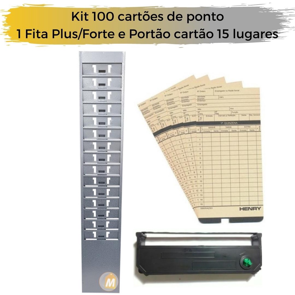 100 cartões de ponto fita henry plus forte chapeira 15 lug