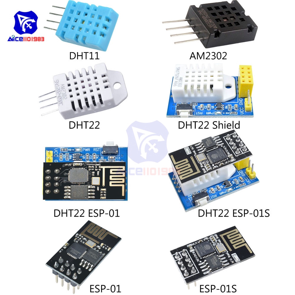 Módulo sensor De Temperatura E Umidade Sem Fio ESP8266 ESP01S ESP01 WIFI DHT22 AM2320 DHT11 I2C IIC