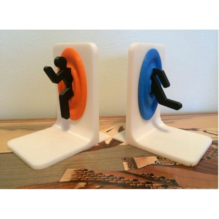 Suporte Decorativo Para Livros Bookend Portal Game Decoração Para Estante 2 Bonecos