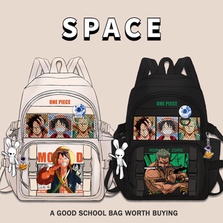 Mochila One Piece Luffy Desenho Animado Anime Escola Estudante Grande Capacidade Escolar Júnior Ensino Médio Meninos Meninas