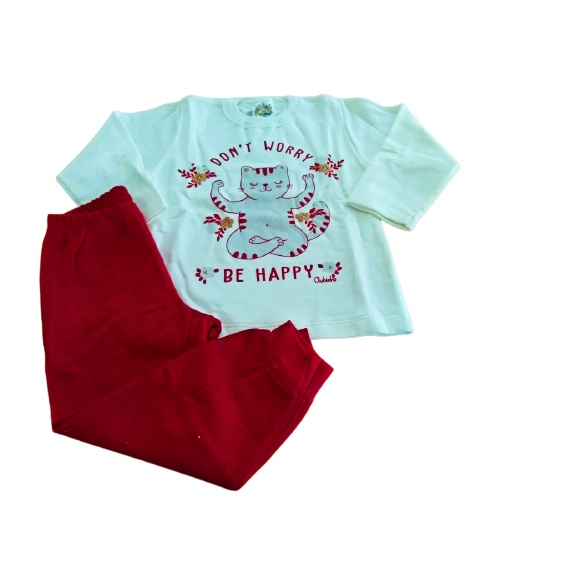 Conjunto Infantil Moletom sem Capuz Don't Worry Clubinho Menina Tam. 2 e 3