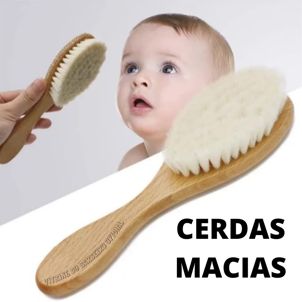Escova De Corte De Cabelo P/ Criança Cerdas Macias Original