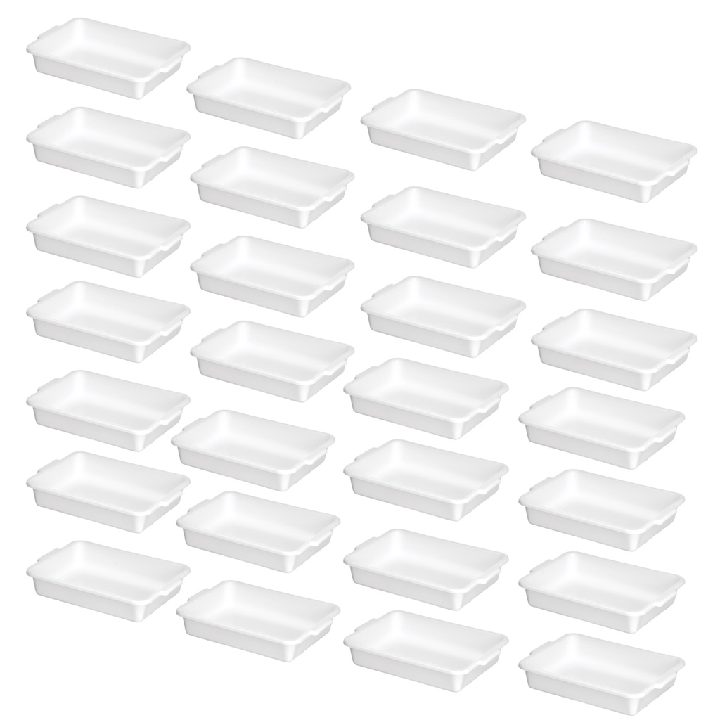Kit C/30 Bandejas Topa Tudo Branca 4l Atacado Santana alimento açougue restaurante salgado cozinha