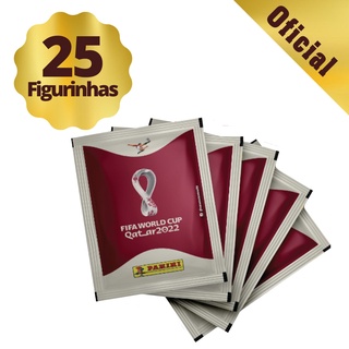 Kit 25 figurinhas para Álbum da Copa do Mundo Qatar 2022 (5 Envelope com 5 figurinhas cada) Cromos - Figurinhas Copa - Figurinhas Adesivas