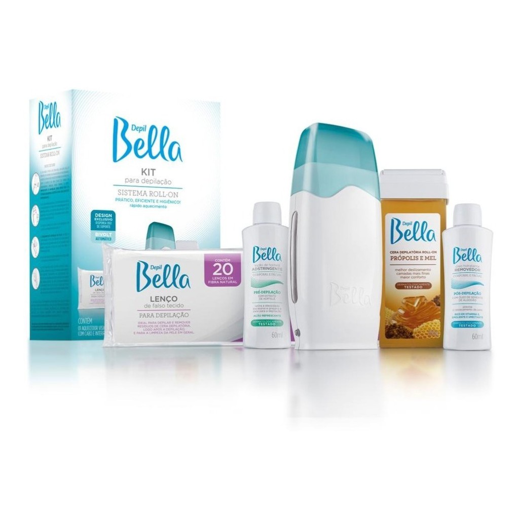 Kit Depil Bella Aparelho Depilador Elétrico Depilação Cera Quente em Oferta na Shopee