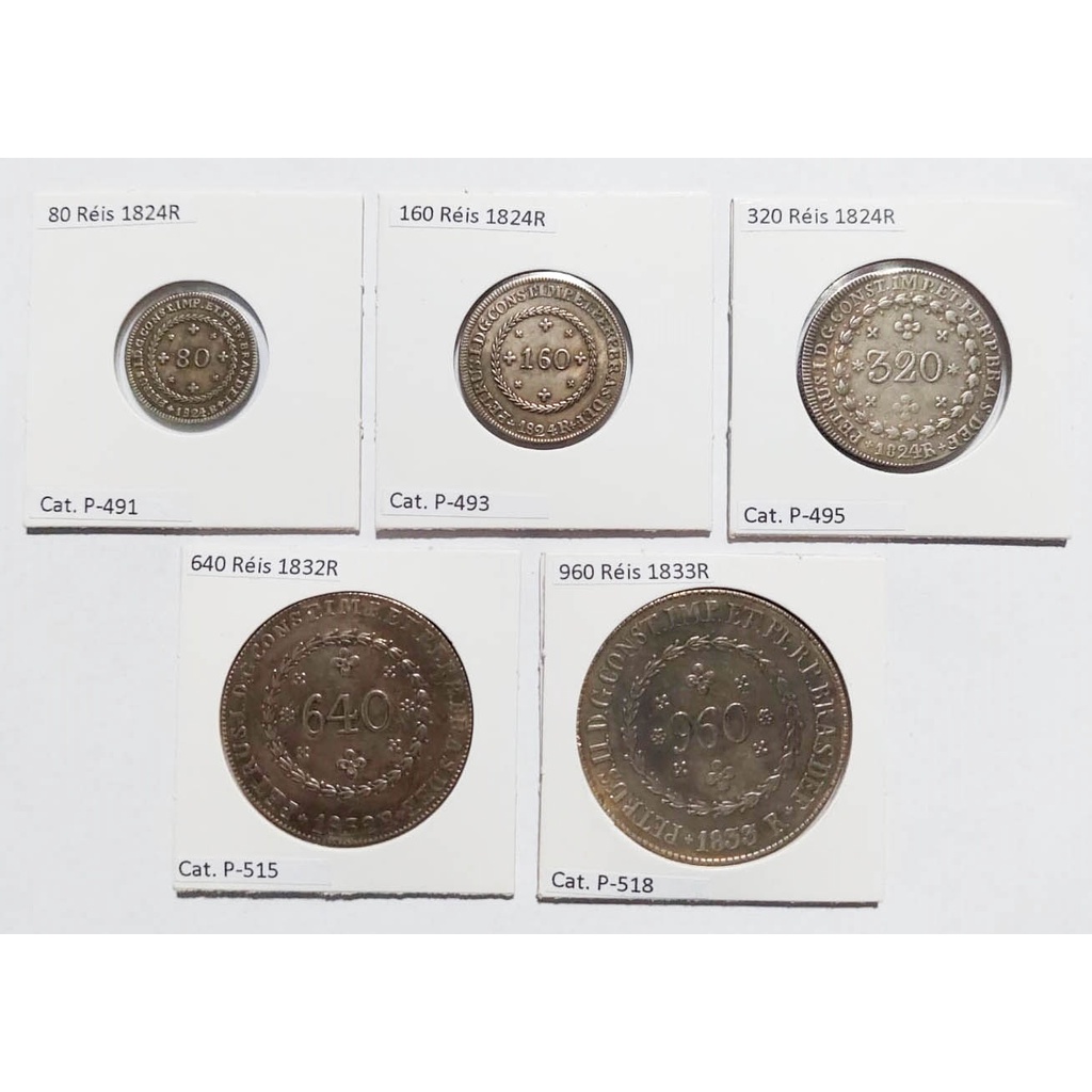 Moedas De Réis Souvenir Da Época D. Pedro I E II - Descrição