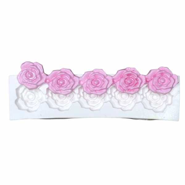 Molde De Silicone para Biscuit Artesanato e Confeitaria Cordão De Rosas Zoe 1698