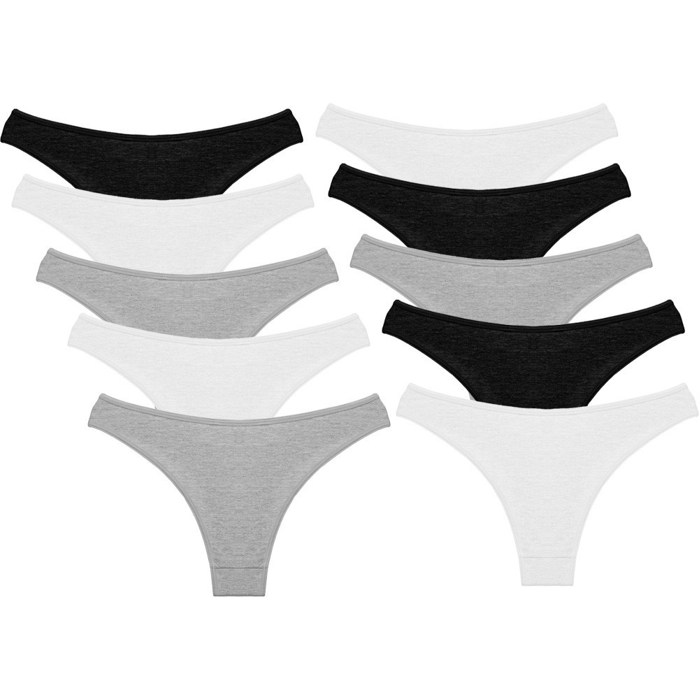 10 Calcinha Tanga Forro Atacado Lingerie Roupas Feminina Preço de Fábrica mazela