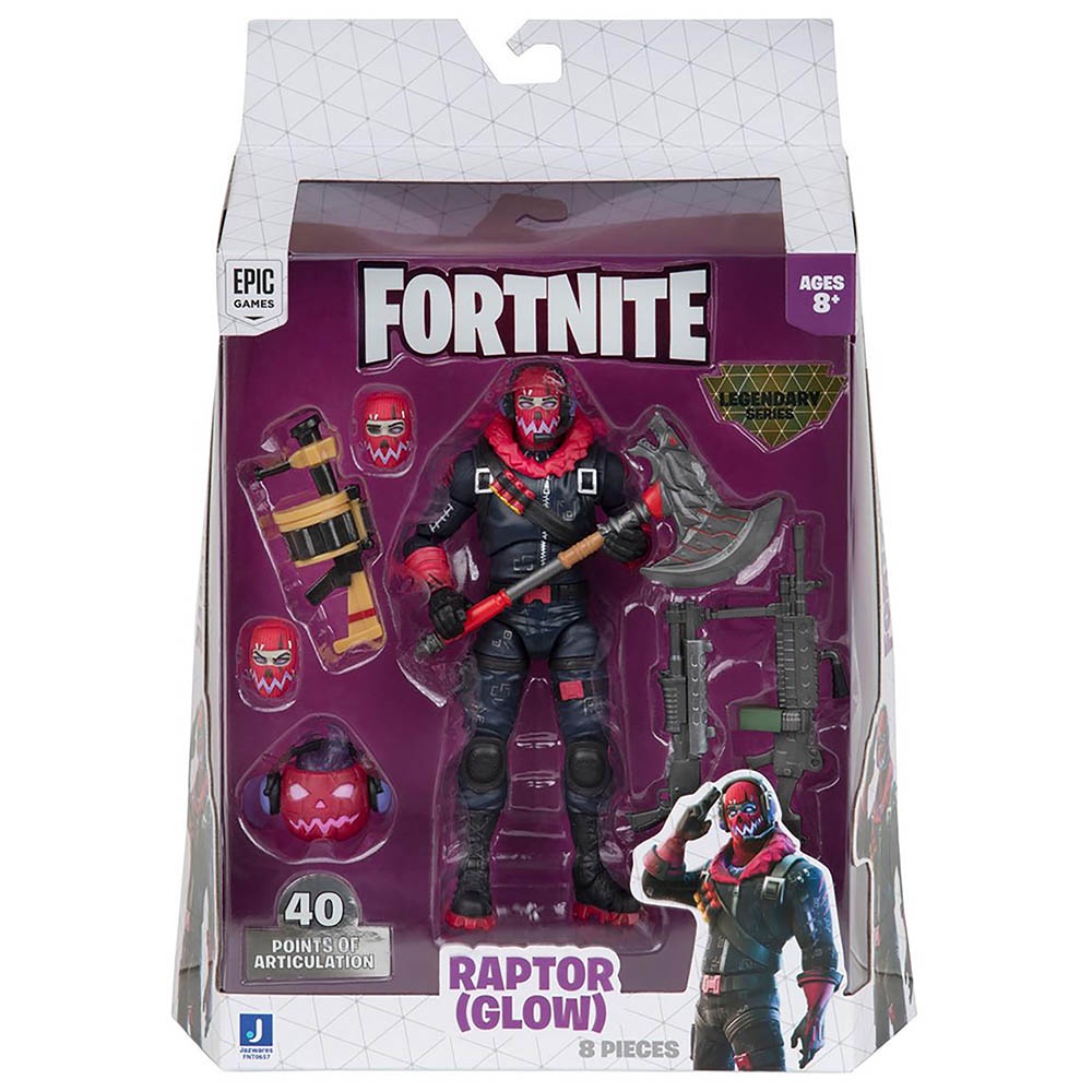 Fortnite - Legendários - Figuras 15 Cm - Raptor (Glow) - Hobbies & Collections